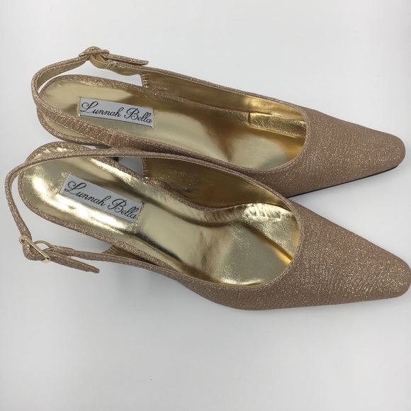 Lunnah Bella  Shoes Gold 2.5 Inches heel - 1.3 - Picture 5 of 13